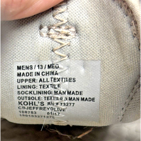 Size 13 Croft & Barrow Sandals Beige Casual Round Toe Slip On Suede Adult Mens - Picture 6 of 7